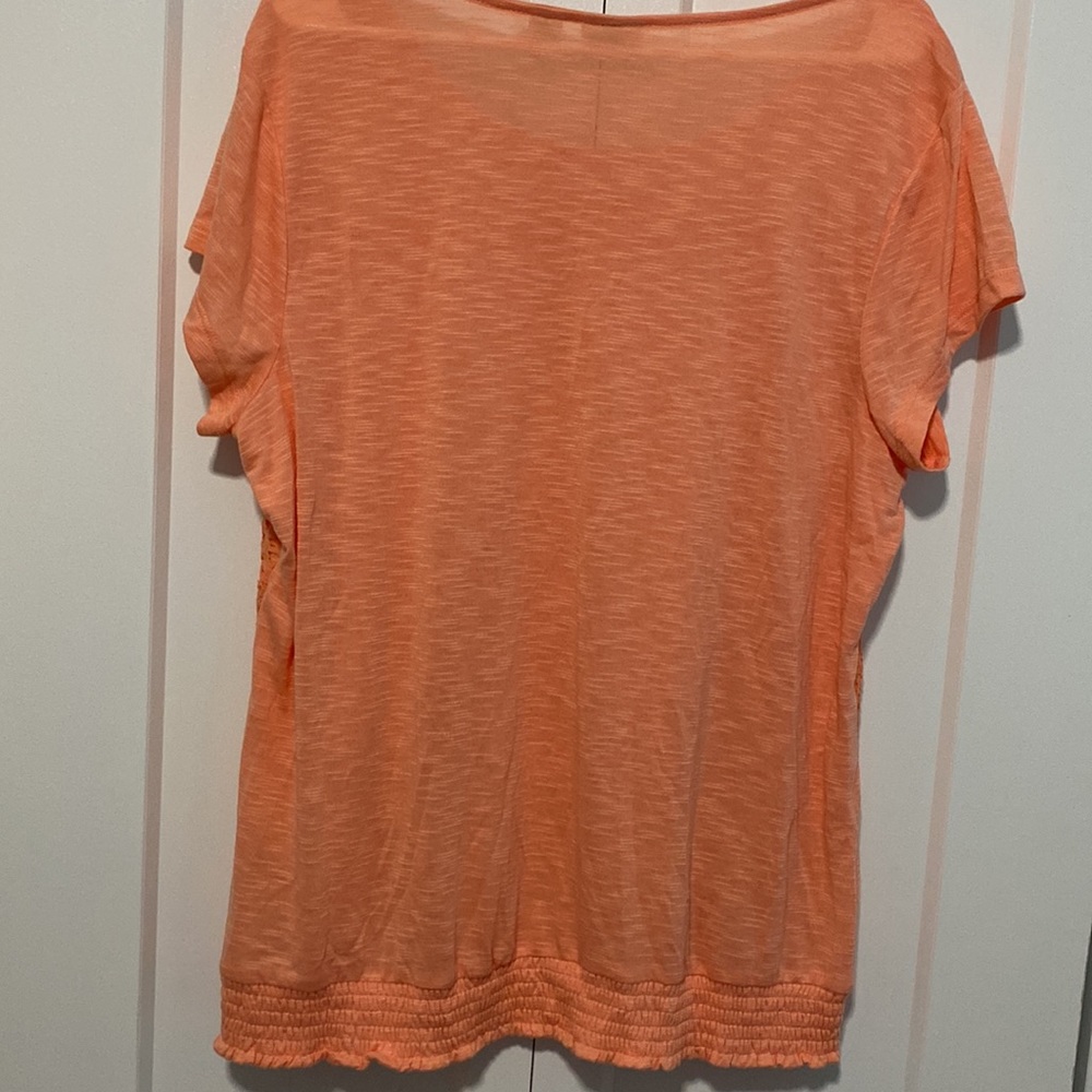 CATO Women’sShort Sleeve Lace / Patchwork look Top |Size 18/20W - Picture 7 of 7